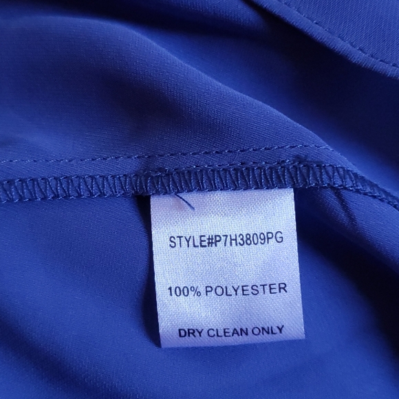 Parker blue one shoulder blouse - Picture 4 of 8